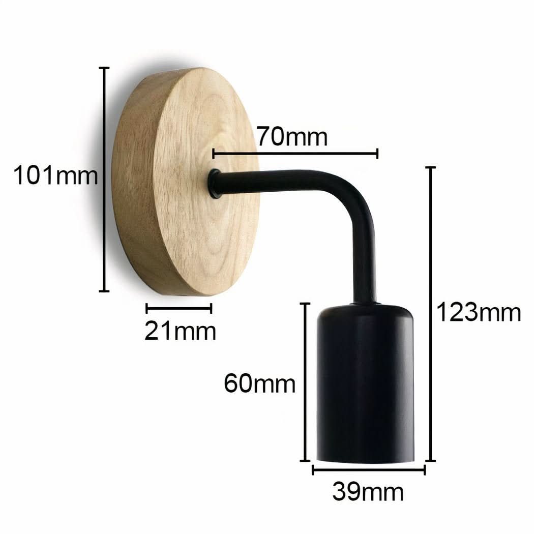 Schéma technique avec cotes : diamètre base 101 mm, hauteur totale 123 mm, profondeur 70 mm.