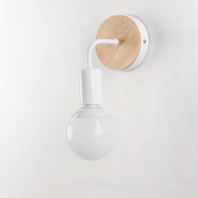 Moderne minimalistische Wandleuchte aus weißem Schmiedeeisen | Lyla