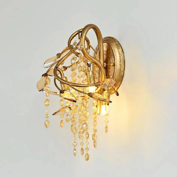 Wandleuchte Bronze und Kristall | Nare