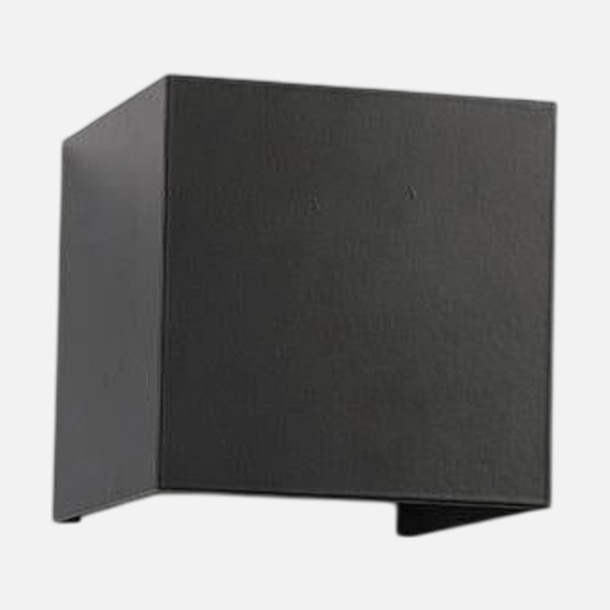 Applique murale extérieure LED cube en aluminium noir Uaso, double faisceau up & down – Designix.fr
