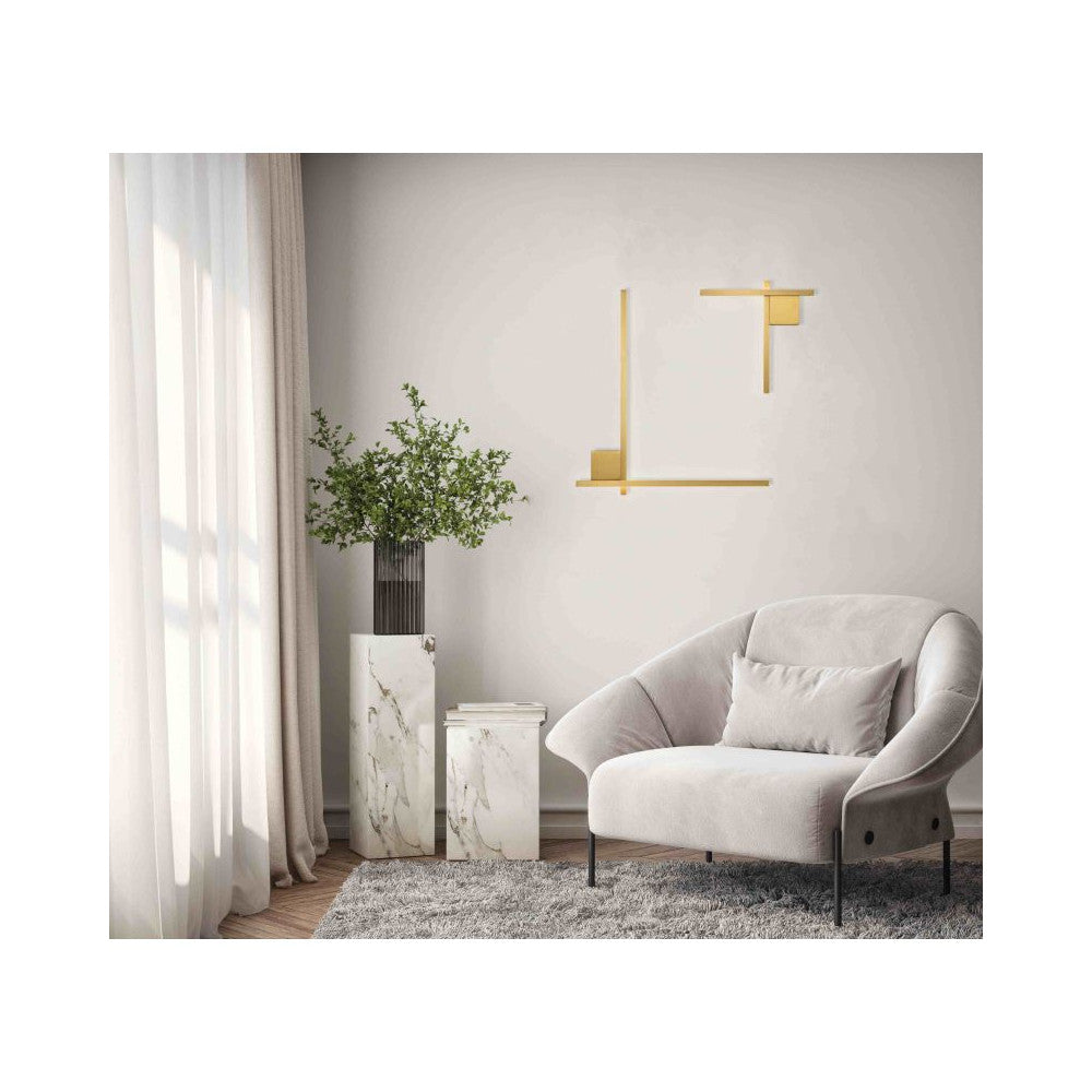 Applique ZAMBELIS 13W Dimmable DESIGN Dore Mat 23104