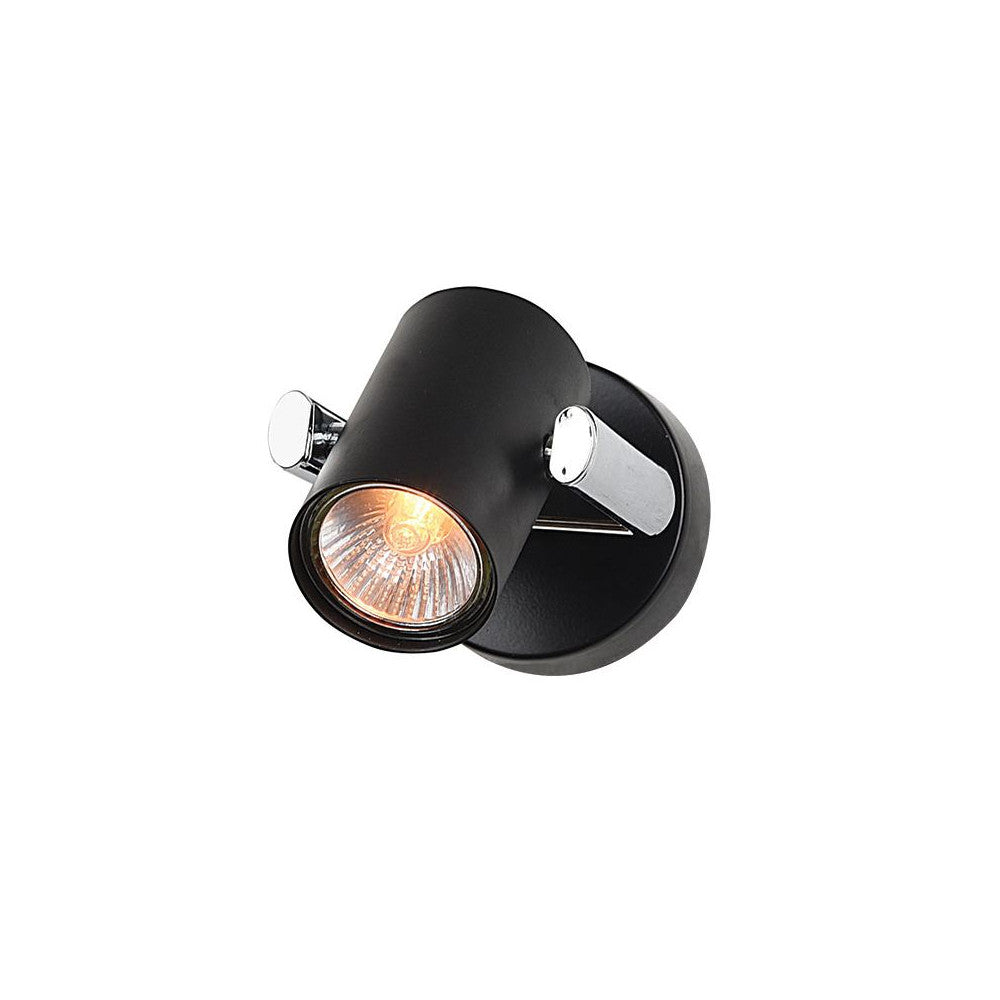 Applique ZAMBELIS D80 GU10 DESIGN Noir Mat Sans Source 16189