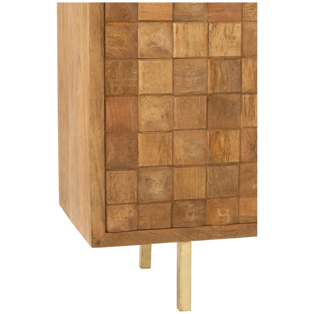 Armoire Métal Bois Mangue Or | Xira - Designix Armoire