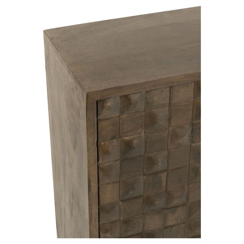 Armoire Métallique Bois Marron/Gris | Ciro - Designix Armoire