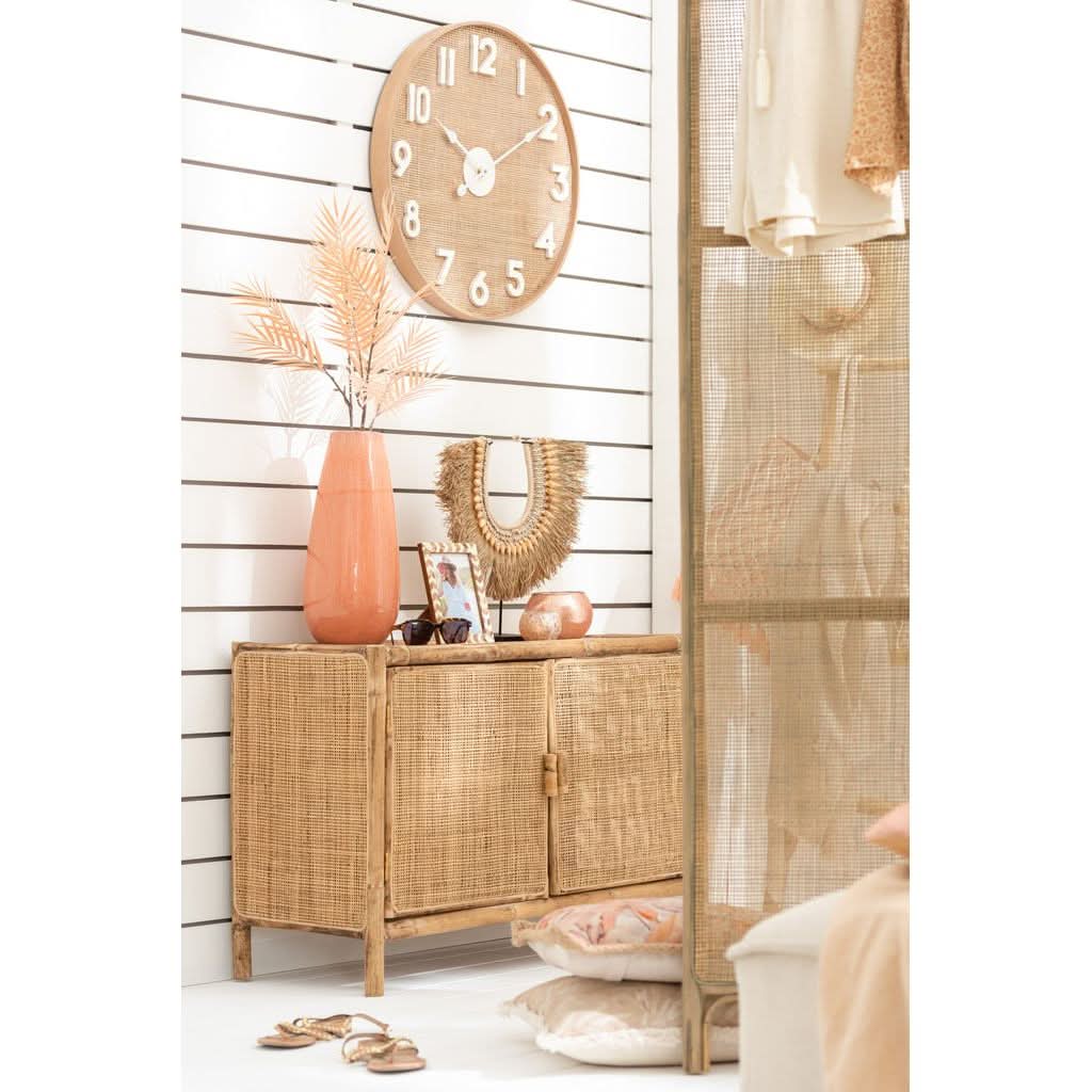 Armoire Rattan Naturel 2 Portes | Loro - Designix Armoire