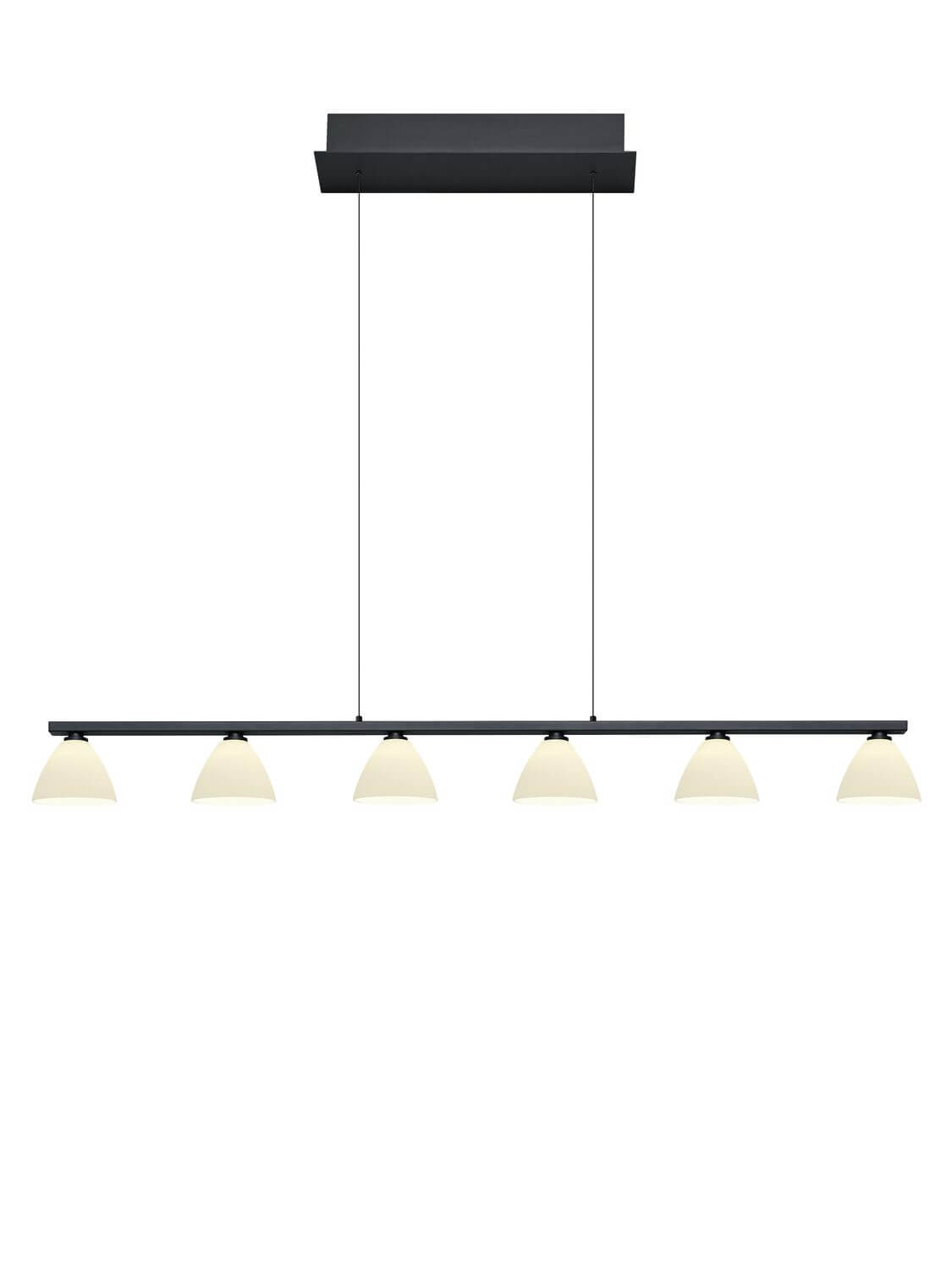 Suspension Mona 6 lumières noire