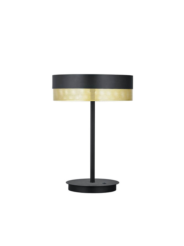 Lampe à poser Mesh noire et dorée