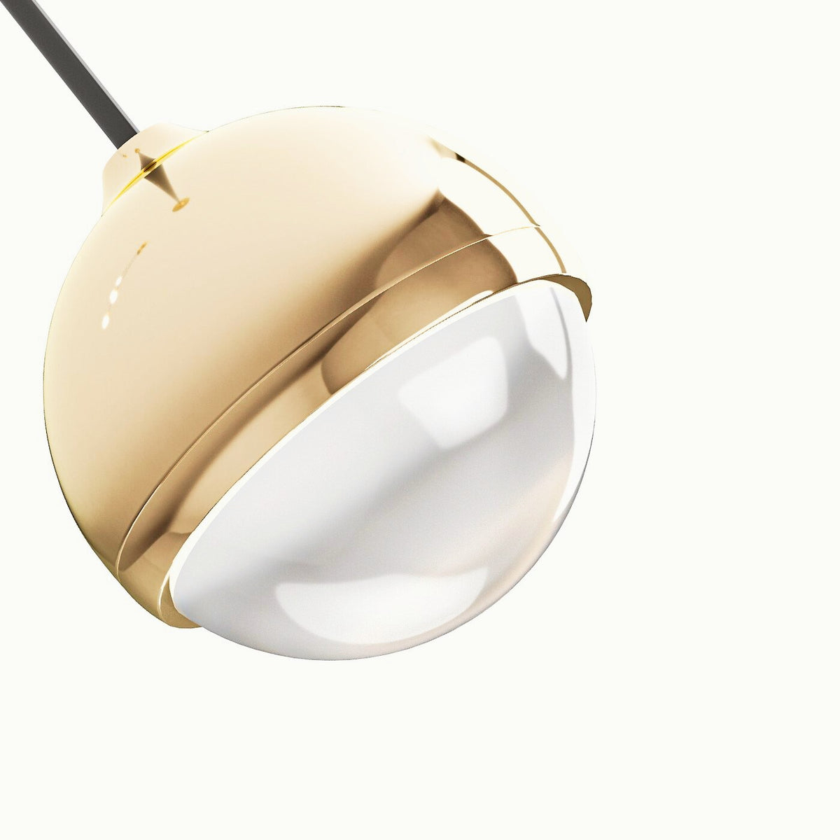 Suspension LED Bolicina dorée, verre