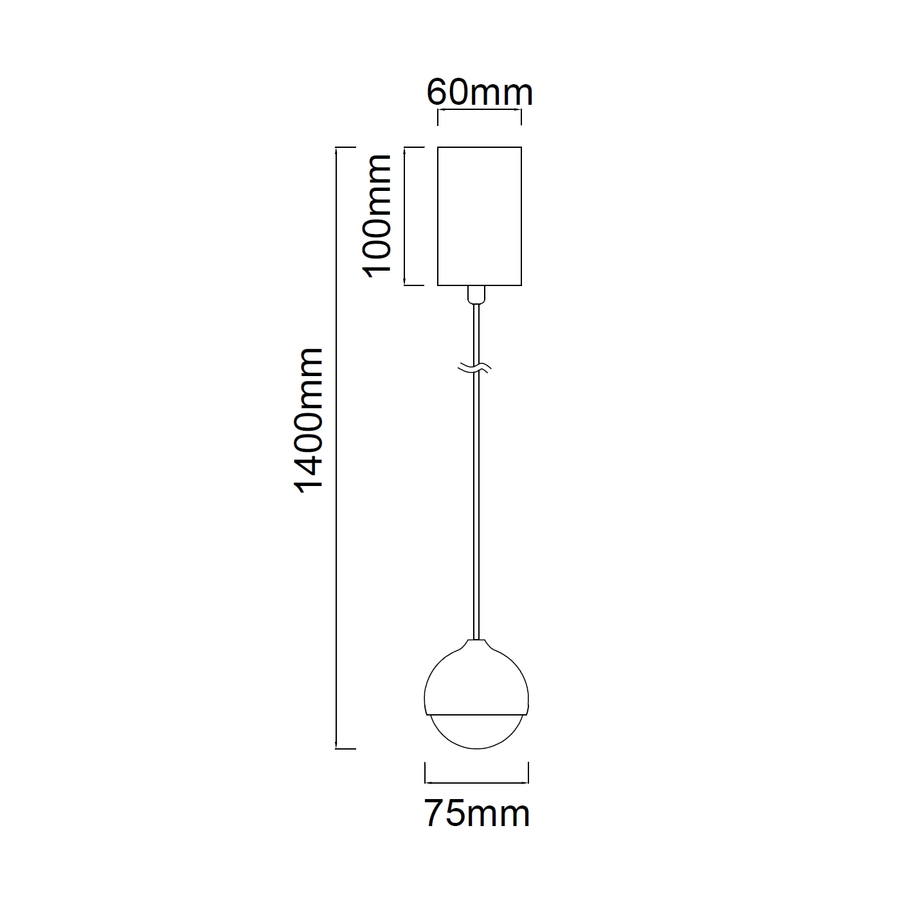 Suspension LED Bolicina dorée, verre