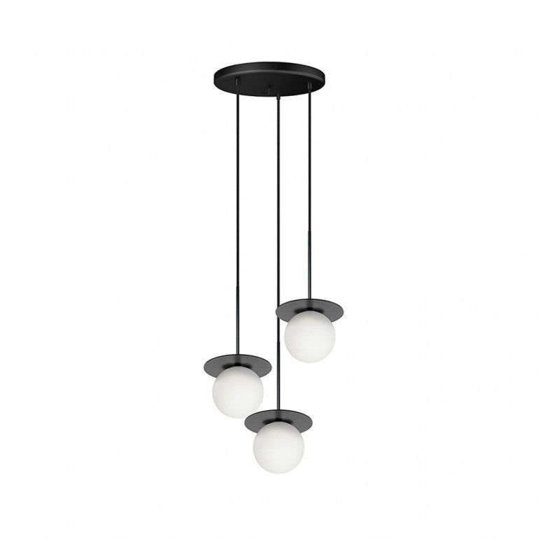 Suspension luminaire BORRA B 3P Noir