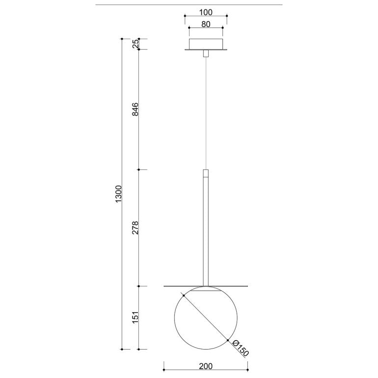 Suspension luminaire BORRA B IP44