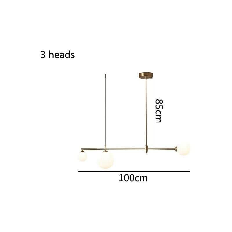 Plan dimensionnel de la version trois têtes : largeur 100 cm, hauteur 85 cm