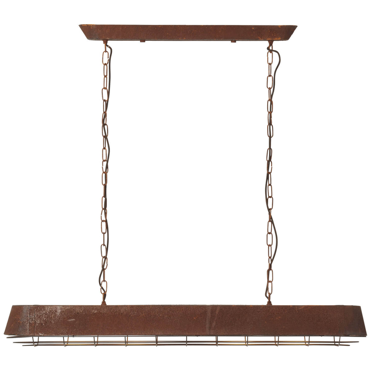 Suspension Alvera 4 lumières rouille