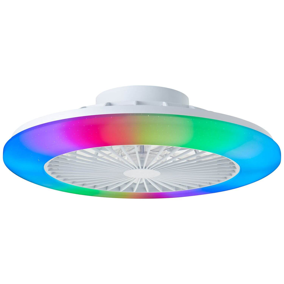 Ventilateur de plafond lumineux Salerno blanc