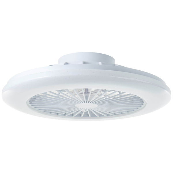 Ventilateur de plafond lumineux Salerno blanc