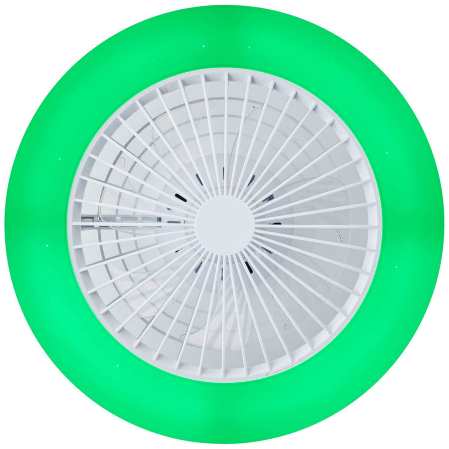 Ventilateur de plafond lumineux Salerno blanc