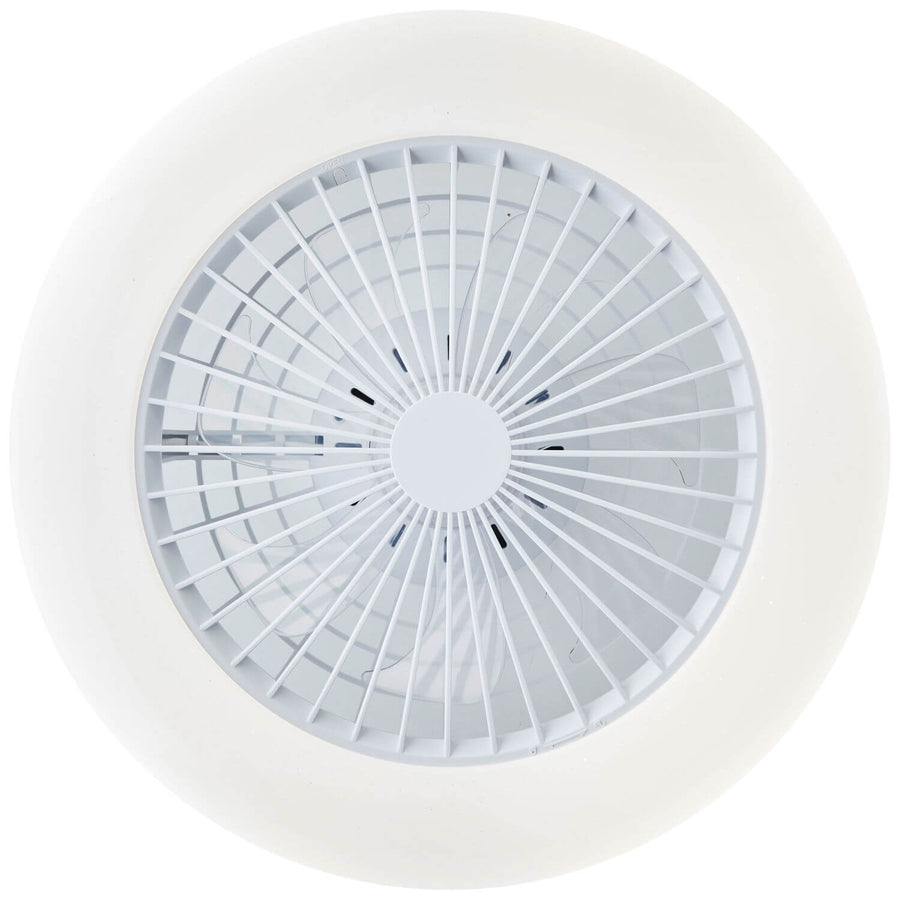 Ventilateur de plafond lumineux Salerno blanc