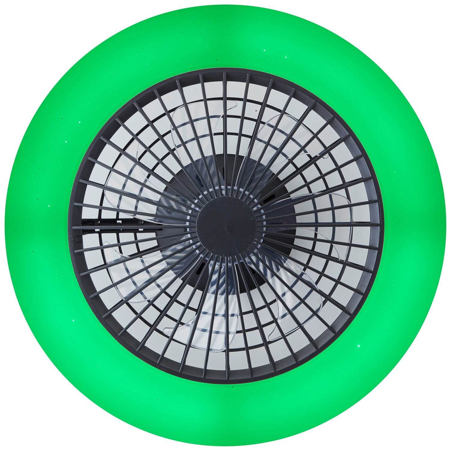 Ventilateur de plafond lumineux Salerno noir