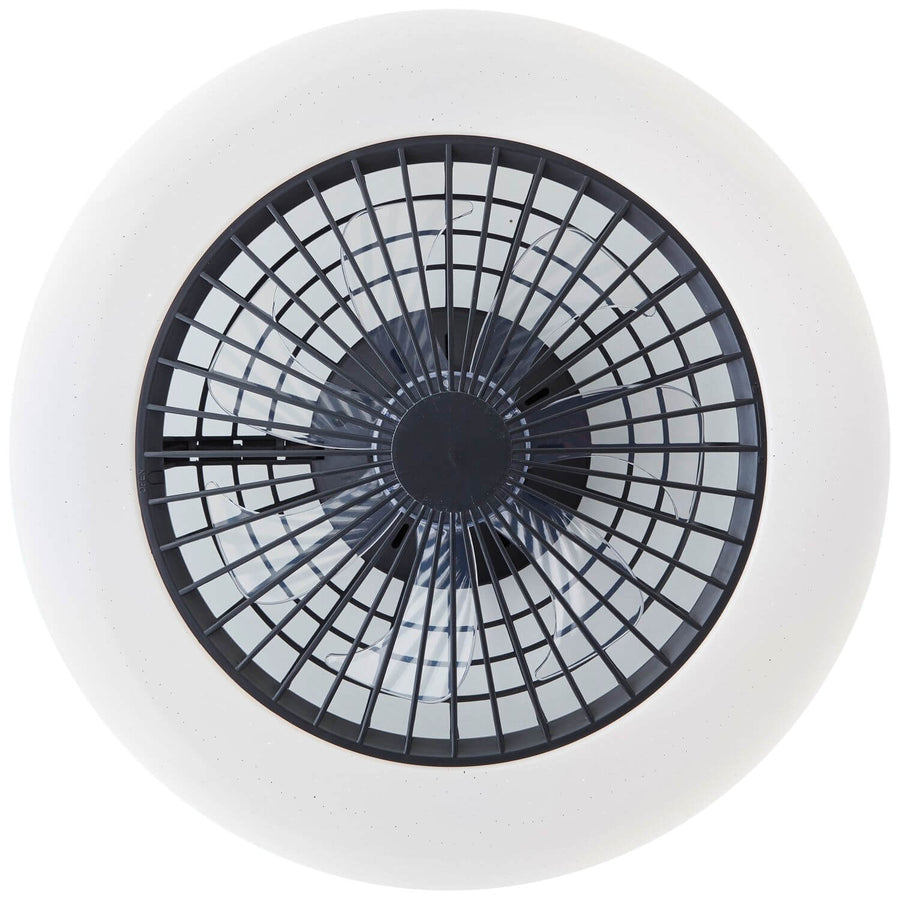Ventilateur de plafond lumineux Salerno noir