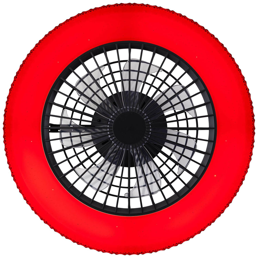 Ventilateur de plafond lumineux Badria noir