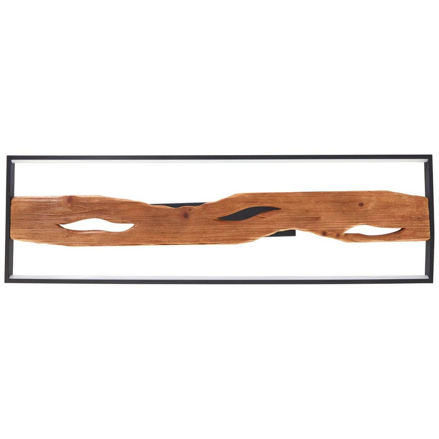 Plafonnier Chaumont noir et bois