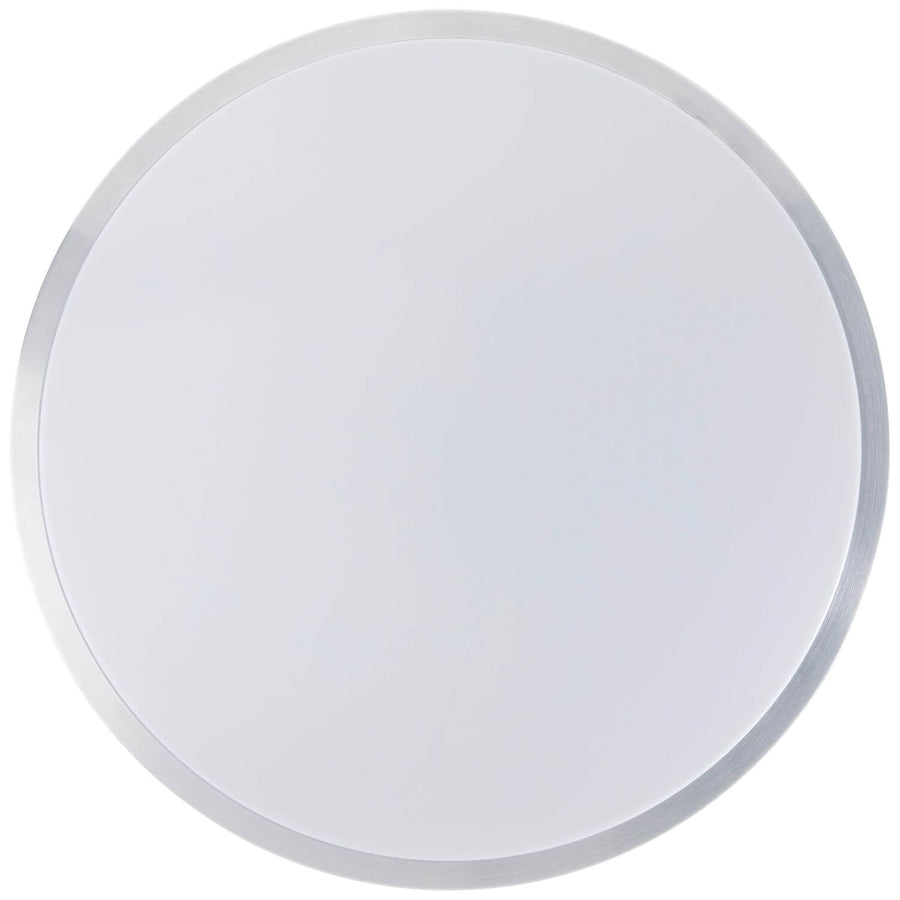 Plafonnier Livius nickel et blanc, Ø 48,5 cm