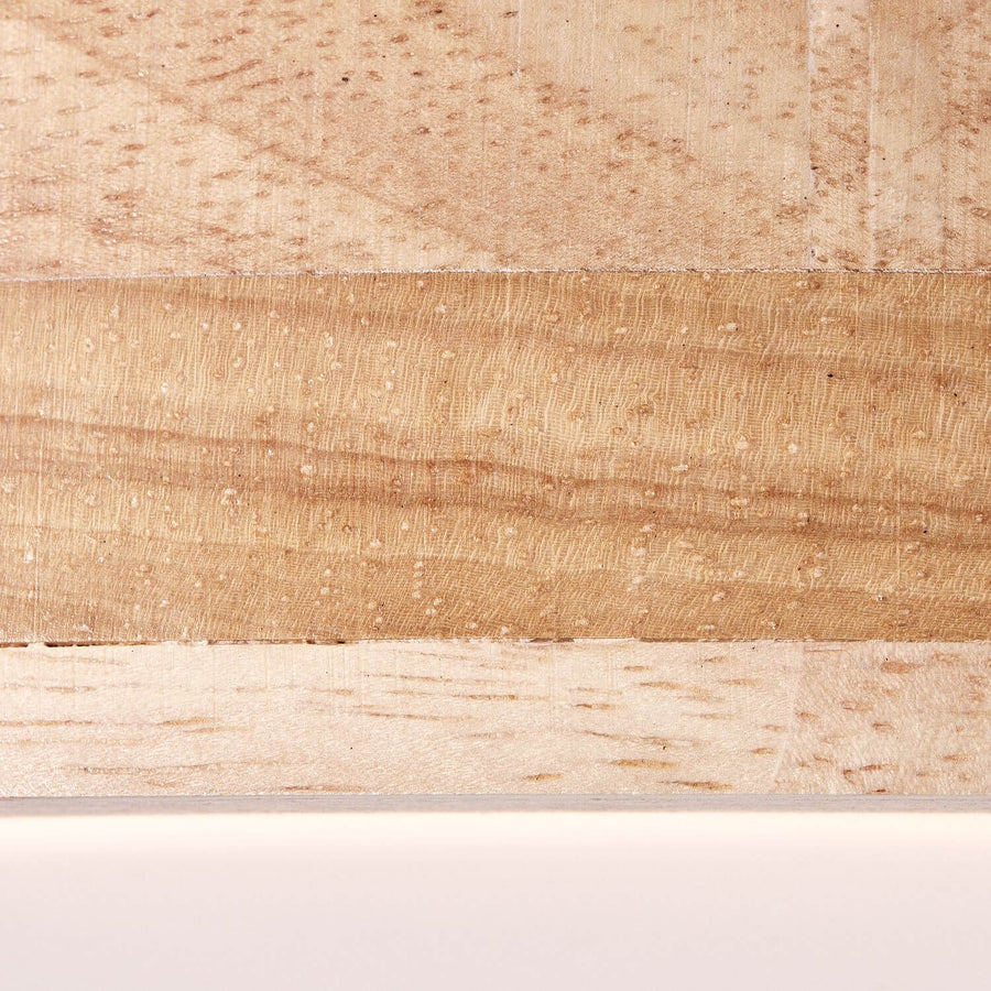 Plafonnier Slimline bois clair et blanc, Ø 34,5 cm