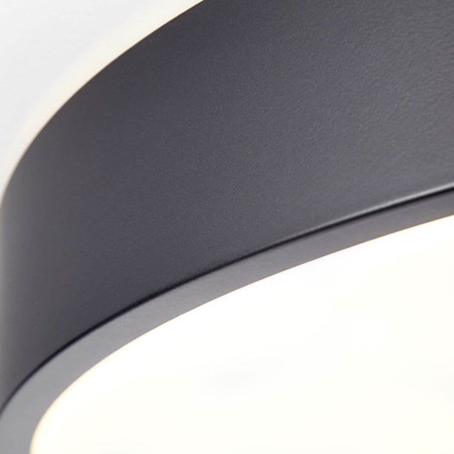 Plafonnier Slimline noir et blanc, Ø 49 cm