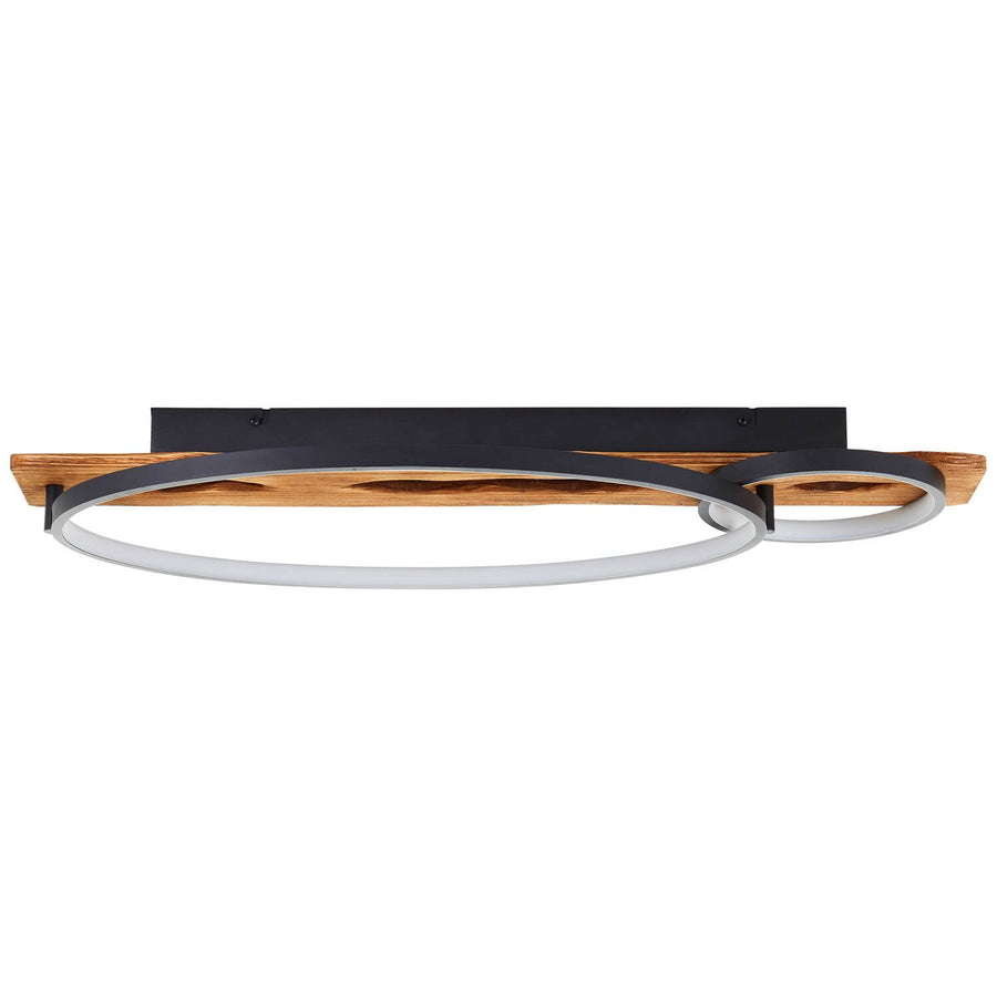 Plafonnier Pirus noir et bois
