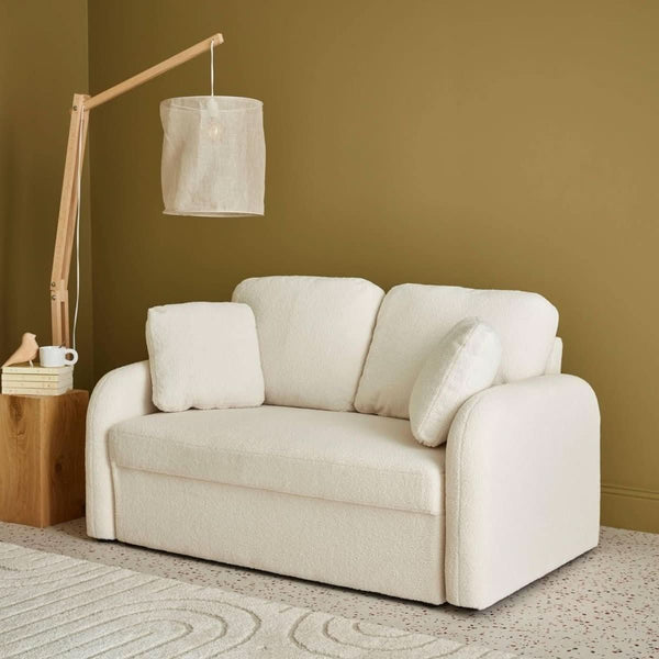 Skandinavisches 2-Sitzer-Sofa aus Bouclé | Cocoon Weiß
