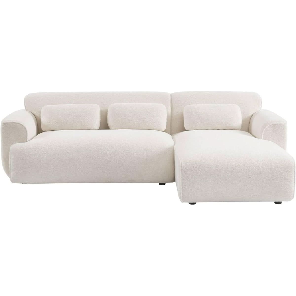 Canapé d'angle Tissu Bouclette | Surge - Designix Canapés