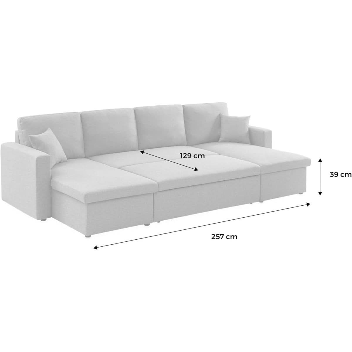 Canapé Panoramic Convertible Bouclette | Pique - Designix Canapés