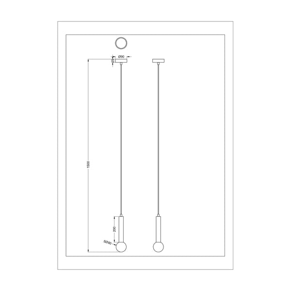 Suspension luminaire | Freya Dorée