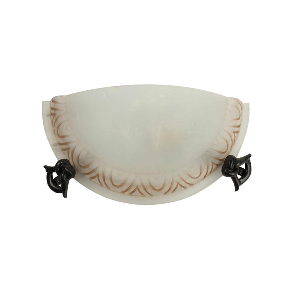 Plafonnier Gio laiton vieilli, verre, H 15 cm