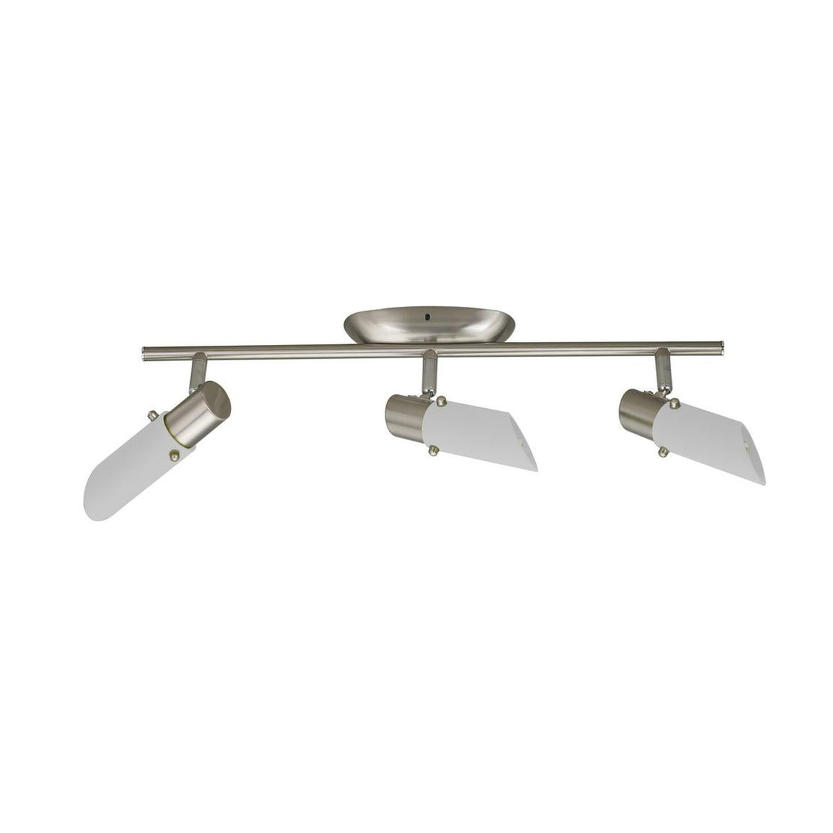 Plafonnier Trendi 3 lumières nickel satiné, verre