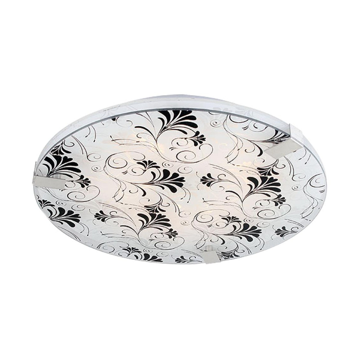 Plafonnier Vagante 3 lumières chromé, verre, H 9 cm