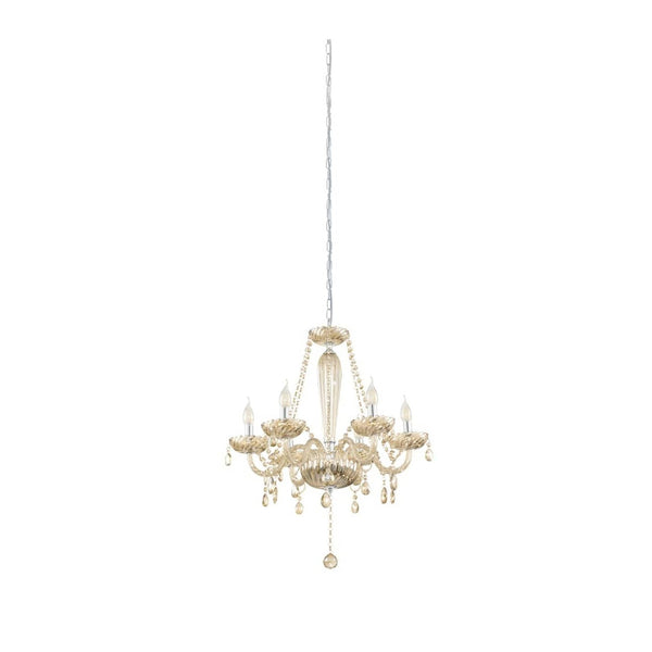Suspension Basilano chromée, verre