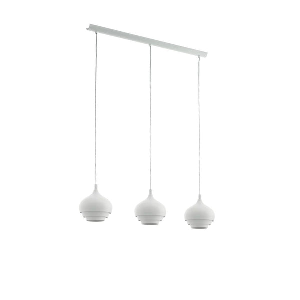 Suspension Camborne 3 lumières blanche