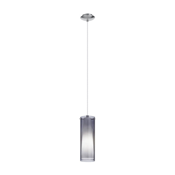 Suspension Pinto Nero nickel et noire mat, verre (90304)