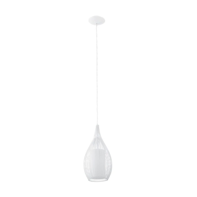 Suspension Razoni blanche, verre (92251)
