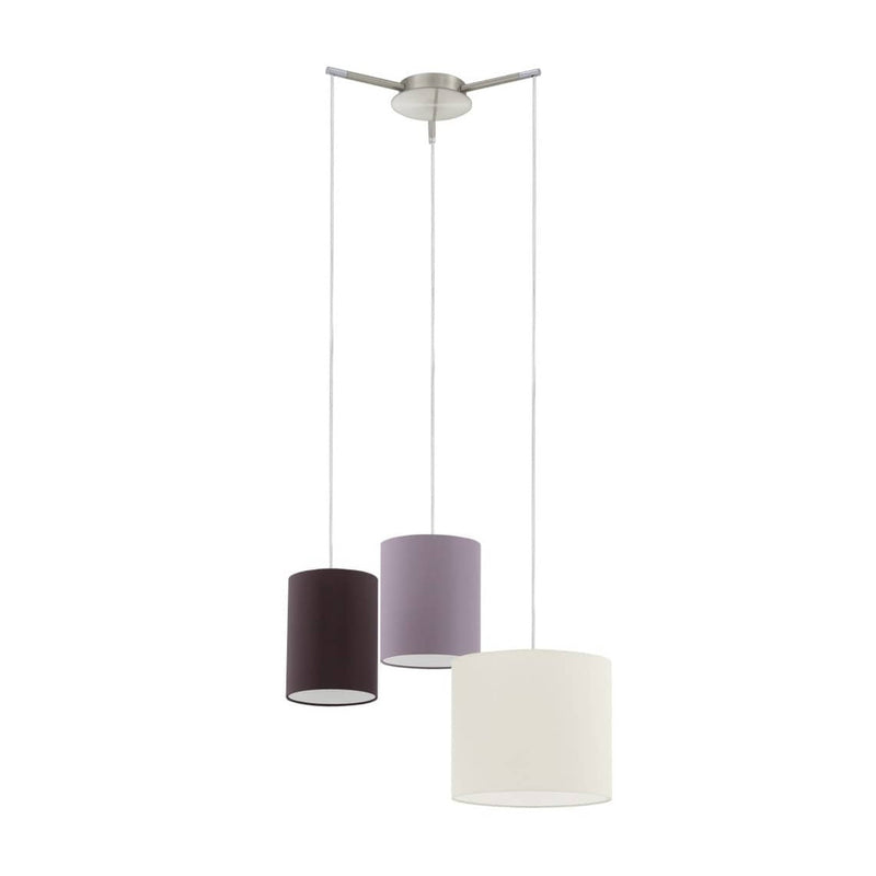Suspension Tombolo nickel satiné, tissu