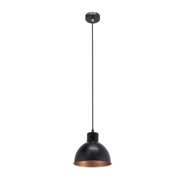 Suspension Truro 1 noire et cuivrée