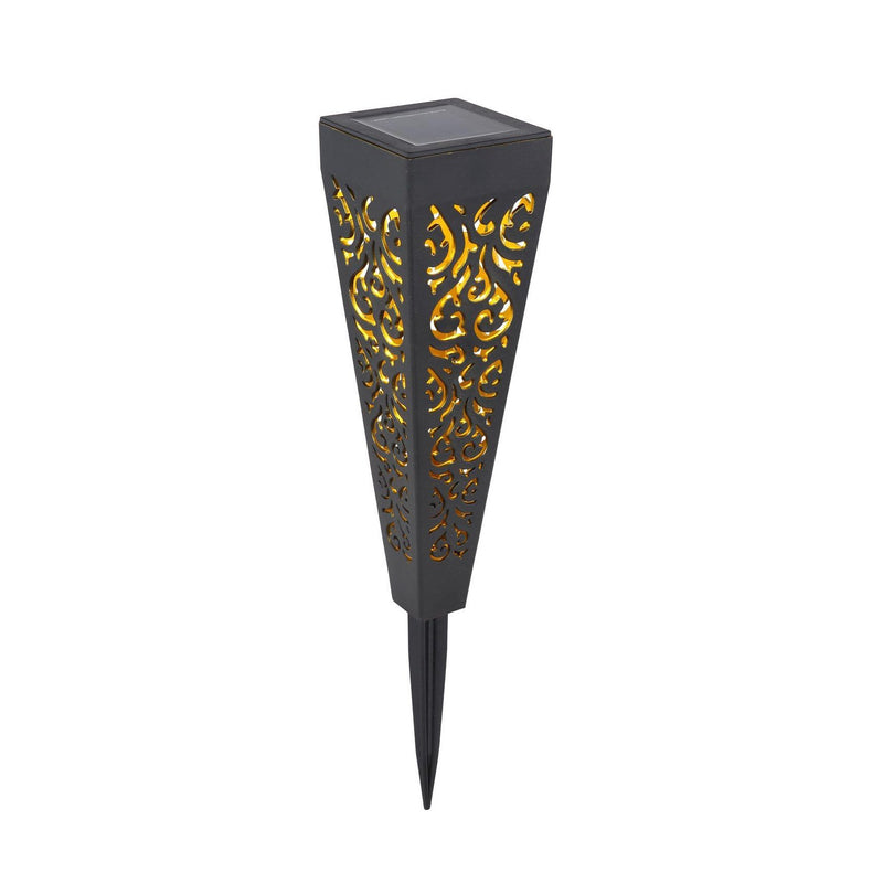 Luminaire extérieur noir, H 33 cm