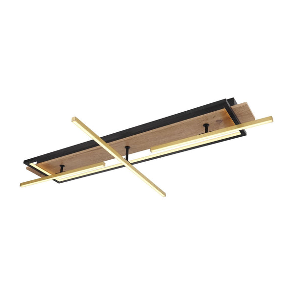 Plafonnier Beatrix noir mat, L 60,5 cm