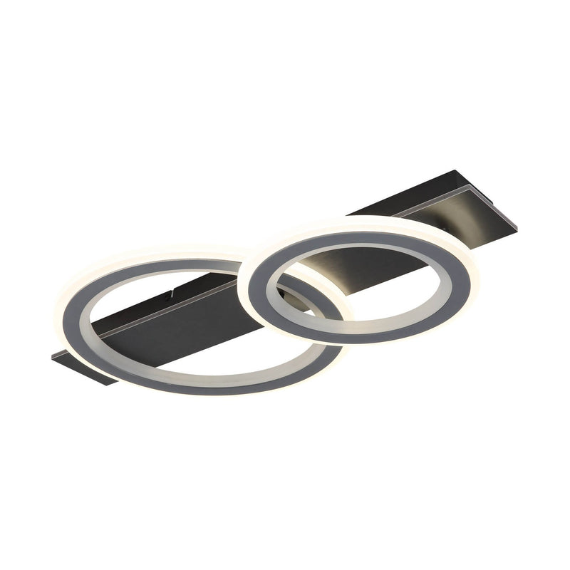 Plafonnier Jayden noir mat, L 63 cm (48034-21RGB)