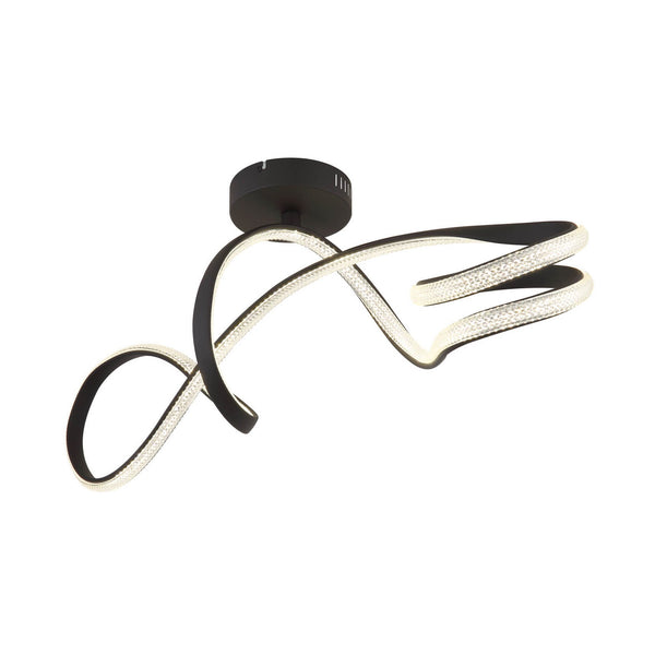 Plafonnier Swirl noir mat