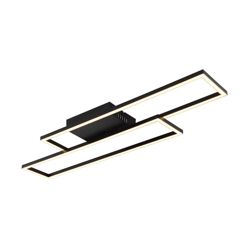 Plafonnier Tatjana noir mat, L 80 cm (67363-30)