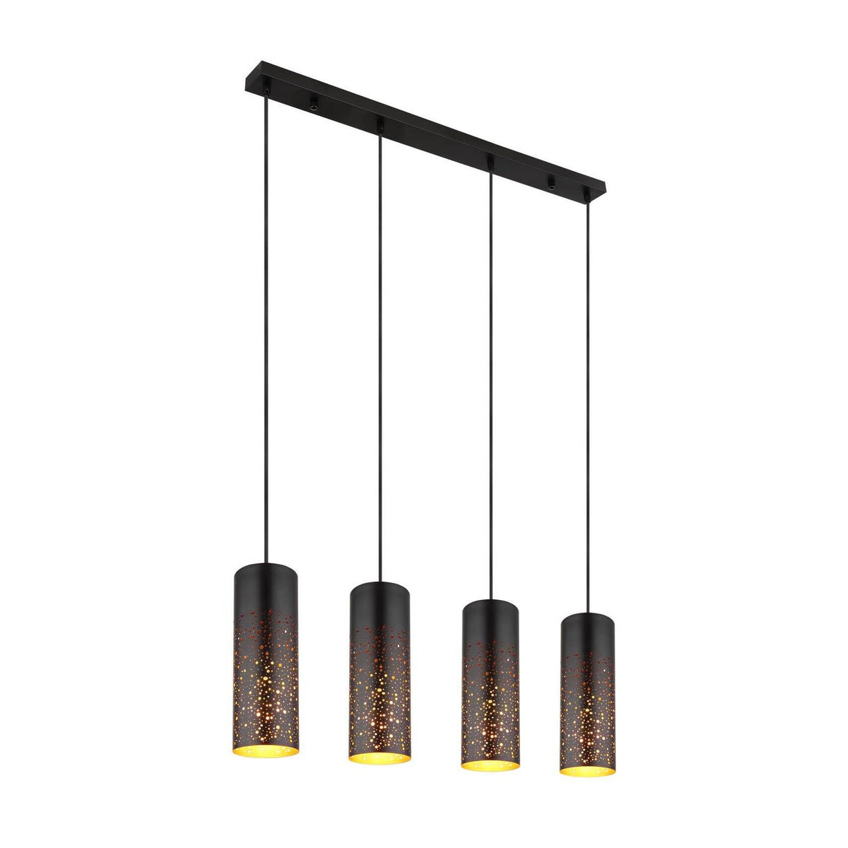 Suspension Crocky noire mat (21005-4H)