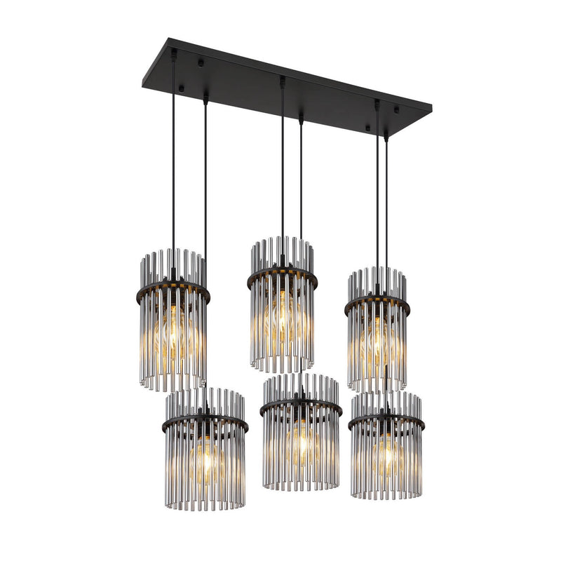 Suspension Gorley noire mat, H 125 cm