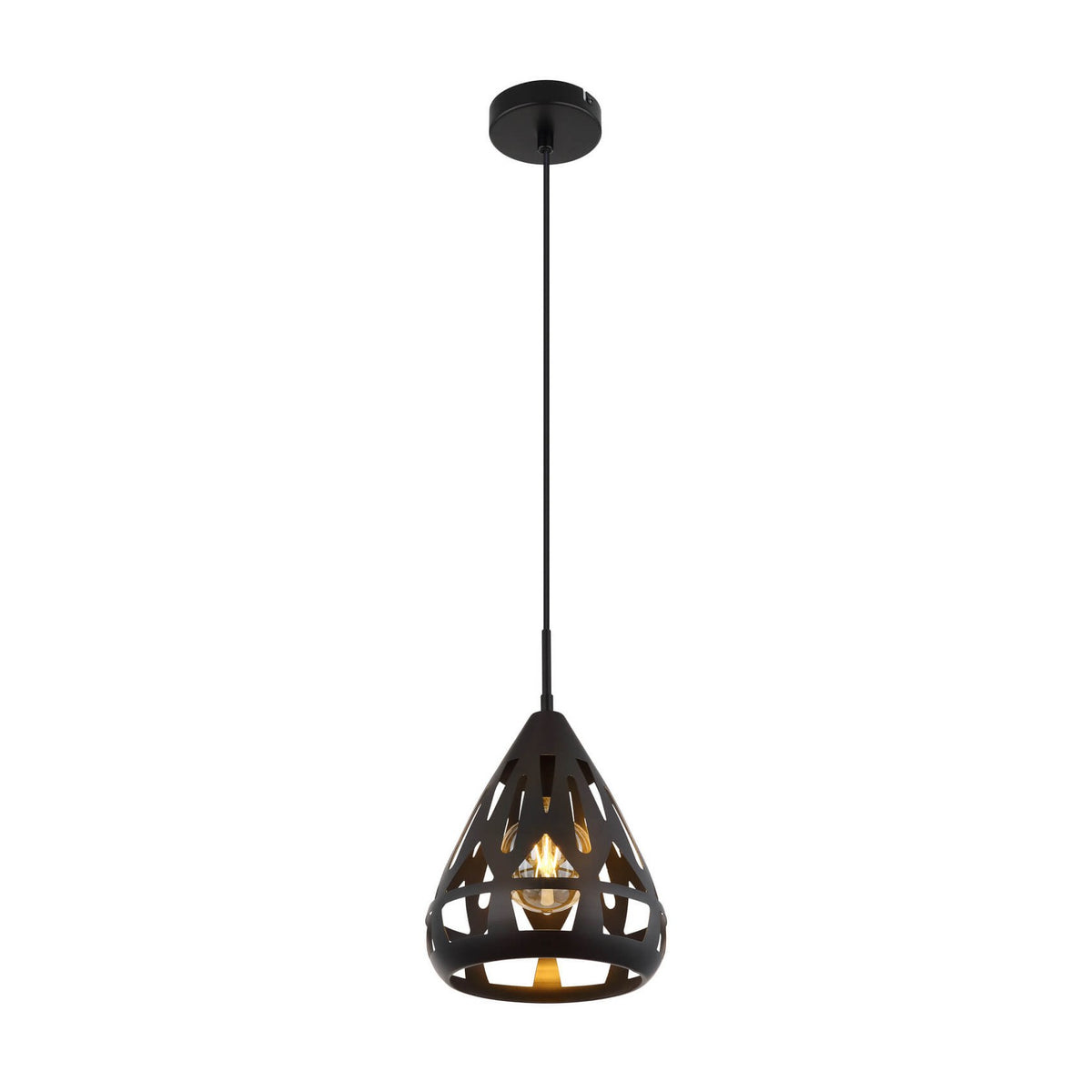Suspension Hassan noire mat (15889H)